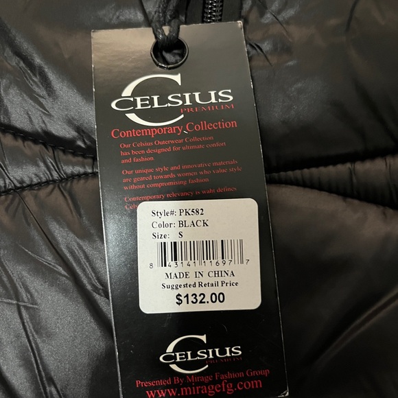 Women's Black Hooded Puffer Coat - Picture 3 of 6